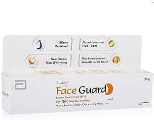 Tvaksh Sunscreen - SPF 50 PA+++ Face Guard Silicone Sunscreen Gel SPF 30+, 30g