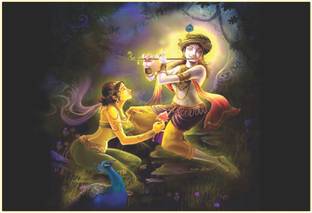 Radha Krishna Image, Wall Poster Photographic Paper