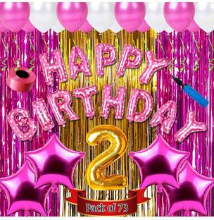 Anayatech pink second birthday combo- pack of 73