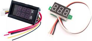 electrolight High Quality DC 100V 10A Voltmeter Ammeter Blue + Red LED Amp Dual Digital Volt Meter Gauge+100Vdc Meter Meter Electronic Hobby Kit