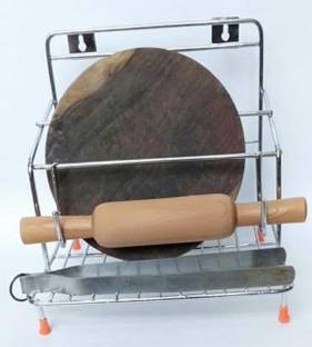 UPTOP Chakla/Belan Kitchen Rack Steel kitchen rack ,chkla belan and chimta stand . Chakla/Belan Kitchen Rack (Steel)