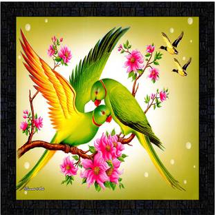 Poster N Frames Poster And Frame Poster Of Parrot | Home Decoration | Best Gifting Option Digital Reprint 14 inch x 14 inch Painting