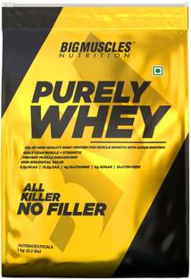 BIGMUSCLES NUTRITION Purely | Isolate Matrix 25g Protein, 12.2g EAA, 4g Glutamine, 0g Sugar Whey Protein