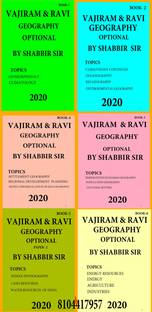 Vajiram & Ravi Geography (Optional) Class Notes - 2020 (6 Books)