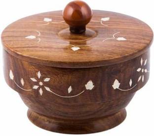 ARTANDCRAFTINDIA Wooden Tea Coffee & Sugar Container  - 300 ml