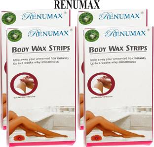 RENUMAX Body Wax Strips Natural[PACK OF FOUR] Strips