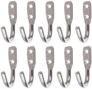 iSTAR Stainless Steel J Type Hook Wall Mounted (Pack of 10) Hook 1