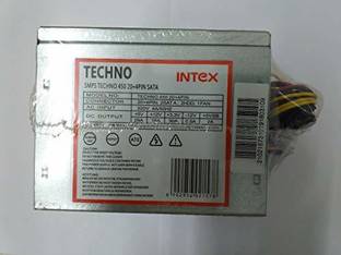 Intex Techno 450 20+4 pin 200 Watts Computer PSU with 2 SATA Cables
