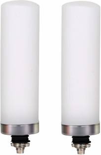 Pro 2 Piece Set of Regular Low Height Stainless Steel Water Filter Ceramic Candle/Water Filter Catridge with Thermocol Box Packing (Size 8) - 2 Pcs Solid Filter Cartridge