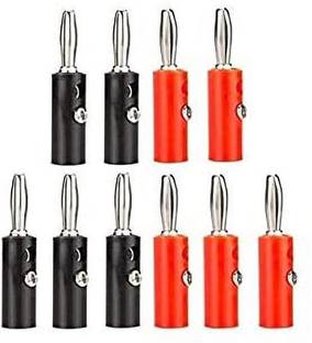 Octo 4mm 5 Pairs Banana Plugs Audio Speaker Wire Cable Connector (Banana Plugs) Wire connecter Wire Connector