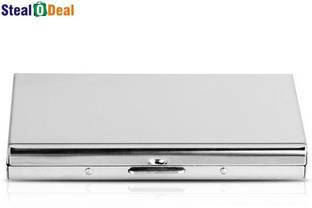 StealODeal Aluminum Silver Pocket Business Atm Case Metal Box 6 Card Holder