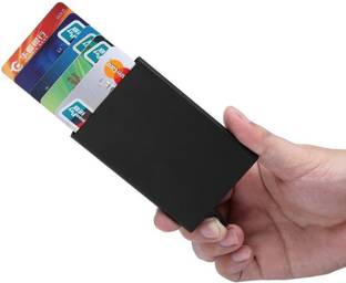 StealODeal Black Automatic Pop-Up RFID Protection ATM/Credit/Debit For Men &Women Slots 8 Card Holder