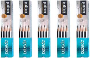 APSARA PLATINUM EXTRA DARK PENCILS ( PACK OF 50 PENCILS + 5 SHARPENERS + 5 ERASERS ) Pencil