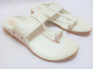 white chappal mens