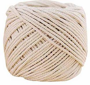 vmps 150 Meter 3mm Macrame Cotton Cord/Dori Thread for Macrame DiY and Other Projects (Off-White)