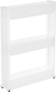 ND BROTHERS 3 layer slim rack Plastic Kitchen Trolley