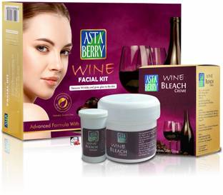 ASTABERRY wine facial kit with wine bleach and face wash