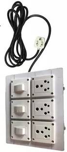 VRAI Electric Extension Wooden Board (3Socket, 12 A Five Pin Socket