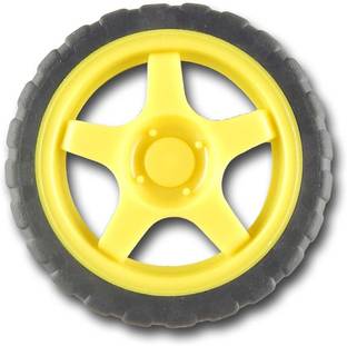 Grahikum Robot Durable Rubber Tyre wheel for BO DC Motor(Pack of 2) Educational Electronic Hobby Kit