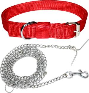 ADIOS Dog Belt Combo for Small Dogs & Puppies Dog Collar & Chain