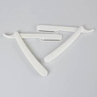 Doberyl Set of 15 Plastics Straight Barber Salon Disposable Folding Razor, Men & Women