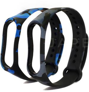 Jape Combo ofArmy Grey Blue M3 and M4 Band Strap Smart Watch Strap