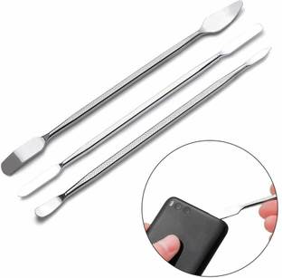 IKIS Set of 3 Metal Openers for Cell Phone and Gadget Repairing - Mobile Opening & Repair Supporting Spudger Pry Tools Hand Tool Kit (3 Tools) Combination Screwdriver Set