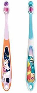 Jordan Step-3 6-9 Years Toothbrush Designed with Soft bristles Latest Design BPA Free Brush Gentle to Teeth & Gems 2020 Series (with Travel Case - Orange + White) Soft Toothbrush
