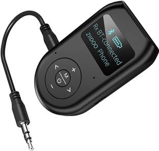 SEC BT 11 Visible Bluetooth Transmitter and Receiver,4-in-1 Wireless Bluetooth Adapter with Display Screen, Low Latency Bluetooth 5.0 Audio Adapter for TV, PC, Car, Home Stereo System Bluetooth