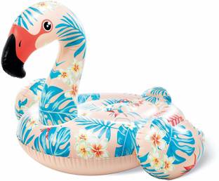INTEX Tropical Flamingo Inflatable Float Ride ON for Adults & Kids (Size: 56" x 54" x 38") Inflatable Swimming Pool