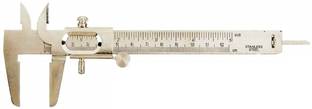 Divinext 5" 125mm SS Iron Nickel Vernier Caliper Gauge Mechanical SS Ruler Measurement Tool Micrometer Screw Gauge