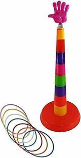 WHITE POPCORN Ring Toss Kids Hoopla Throw Game Indoor Outdoor Game