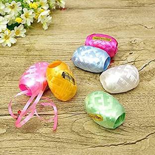 Viraat Multicolor Shinny Ribbon for Party Decoration (Pack of 6) Multicolor PP (Polypropylene) Ribbon