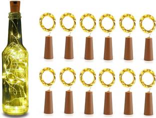 NISCO 20 LEDs 2 m Yellow Steady Bottle Rice Lights