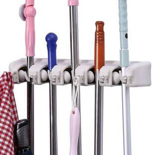 Easydex White Plastic Broom Holder