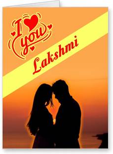 Midas Craft I Love You Lakshmi ….01 Gift Romantic Message Greeting Card