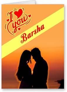 Midas Craft I Love You Barsha ….01 Gift Romantic Message Greeting Card