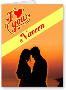 Midas Craft I Love You Naveen ….01 Gift Romantic Message Greeting Card
