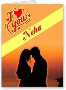 Midas Craft I Love You Neha ….01 Gift Romantic Message Greeting Card