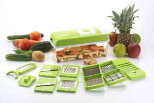NOVEL by novel Multipurpose Quick Vegetable & Fruit Chopper/Chipser With 12 in 1 blades , vegetable grater and slicer Vegetable Chopper