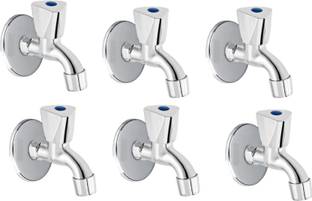 Bathfax Premium quality stainless steel Acura Bib Cock Tap - Pack of 6 Faucet Set