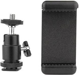 Digiom Phone Clip Clamp Holder + 360 Ball Head Hot Shoe Adapter Mount For Nikon DSLR Camera Flash Shoe Adapter Flash Shoe Adapter