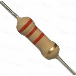 EMERGING TECHNOLOGIES 100 PCS 2.2K OHM 0.25W CARBON FILM CAPACITOR 1/4W 2K2(CFR) Fixed Resistor