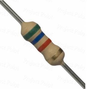 EMERGING TECHNOLOGIES 100 PCS 5.6K OHM 0.25W CARBON FILM CAPACITOR 1/4W 5K6 Fixed Resistor