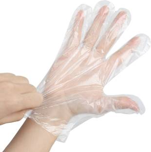 RBGIIT RBP100 Anti-Allergic Disposable Transparent Safety Hand Gloves Latex  Safety Gloves
