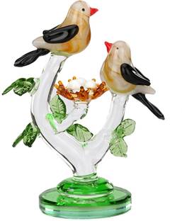 AFAST Bird Couple Sitting And Making Love On A Tree Decorative Showpiece  -  10.5 cm