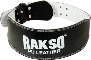 Rakso PU LEATHER Gym BELT 4", Weight Lifting Belt Gym Back Support Power Lifting Belt Abdominal Belt