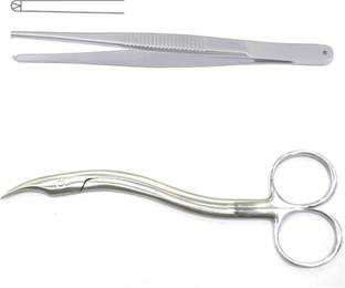 REVITI Suture cutting scissor dissecting tooth forcep COMBO Littauer scissors