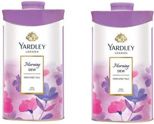 Yardley London Morning Dew Perfumed Talc 250 gm each (Pack of 2)