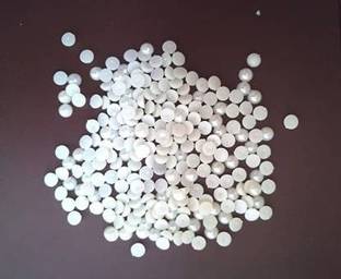 ZILZAA 6mm Half Cut Pearls used in Dresses, Jewellery Formation, Wedding Trays Making, Arts n Crafts KIt- Set of 500 Beads